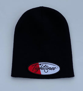 Black Beanie Red&White Patch