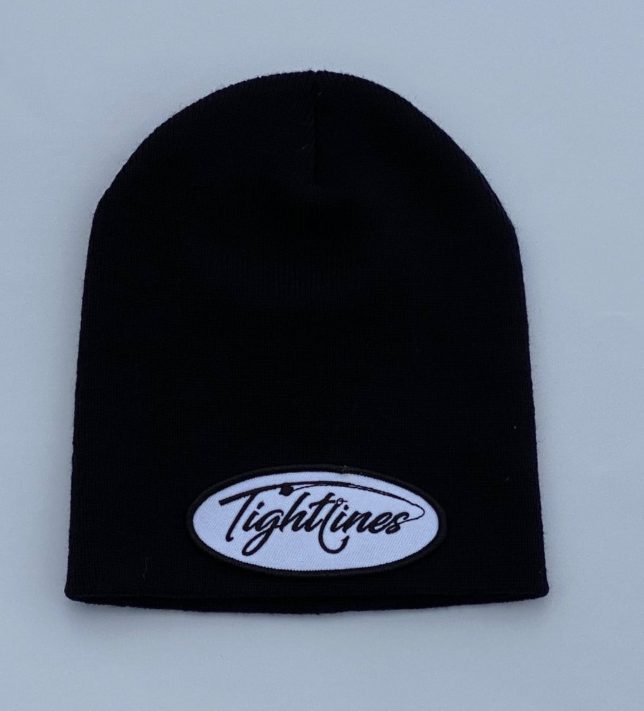 Black Beanie White Patch