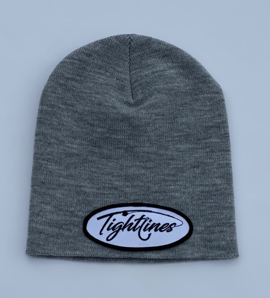 Grey Beanie White Patch